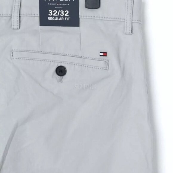 Tommy Hilfiger Men TH Flex Custom-Fit Chino Pants Gray 33 X 30 #78C2340 - Picture 4 of 8